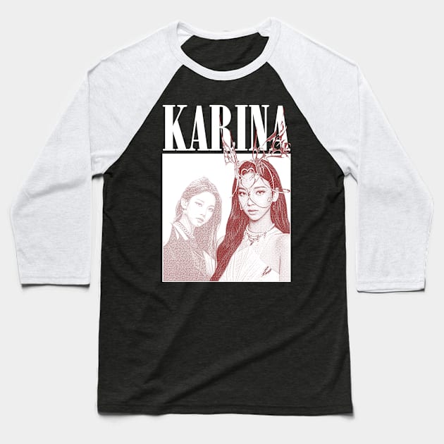 Karina Baseball T-Shirt by Fewclipclop